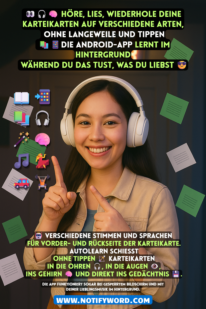 Sprachlernkarteien lesen sich auf verschiedene Arten von selbst vor